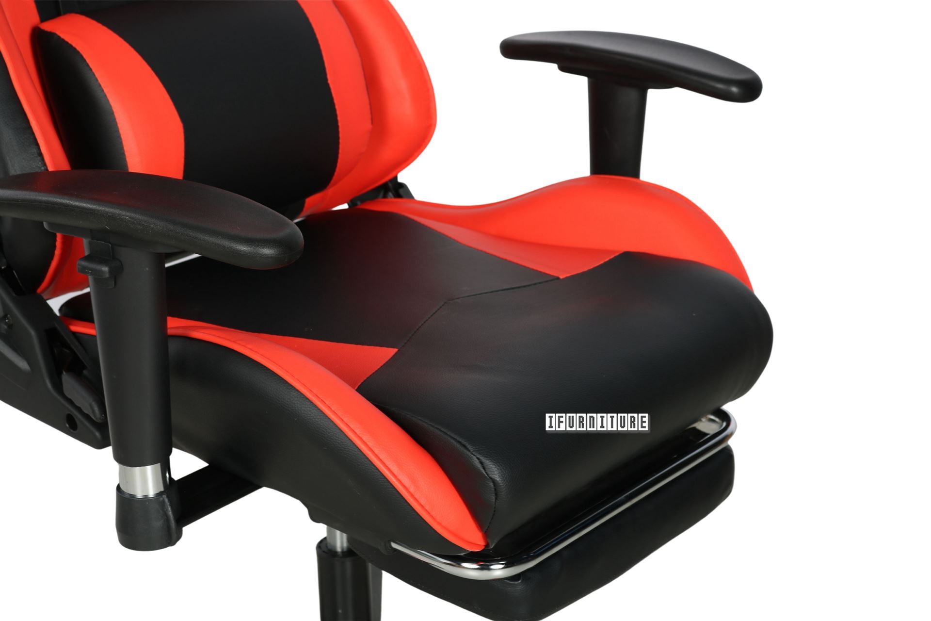 IRONMAN PLUS 0302F Reclining Gaming Office Chair with Footrest *Red