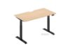 Picture of UP1 150/160/180 Height Adjustable Straight Desk (Oak Top with Black Legs)