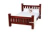 Picture of COTTAGE HILL Solid Pine Bed Frame in Queen Size (Wine Red)