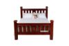 Picture of COTTAGE HILL Solid Pine Bed Frame in Queen Size (Wine Red)