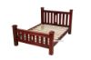 Picture of COTTAGE HILL Solid Pine Bed Frame in Queen Size (Wine Red)