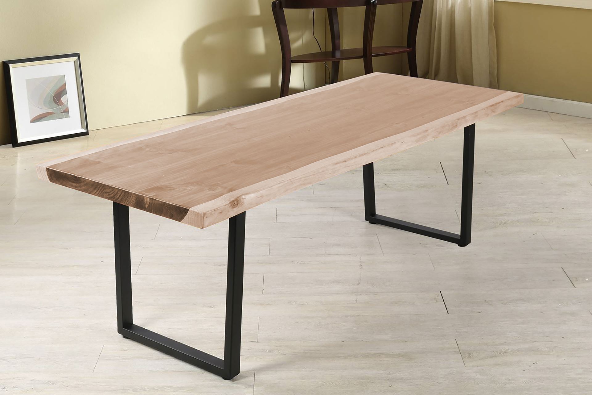 TASMAN Solid NZ Pine Wood 1.6M/1.8M/2.0M/2.2M/2.4M Dining Table (Live Edge)