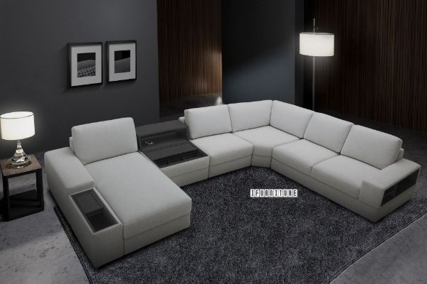 Picture of SILVERMOON Power Modular Sofa With Storage and USB Charging Port *DUST ,WATER & OIL RESISTANT