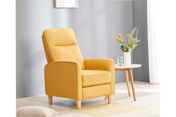 Picture of FINLEY PUSH BACK RECLINER CHAIR *YELLOW
