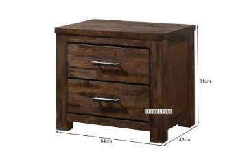 Picture of VENTURA 2-Drawer Oak Bedside Table