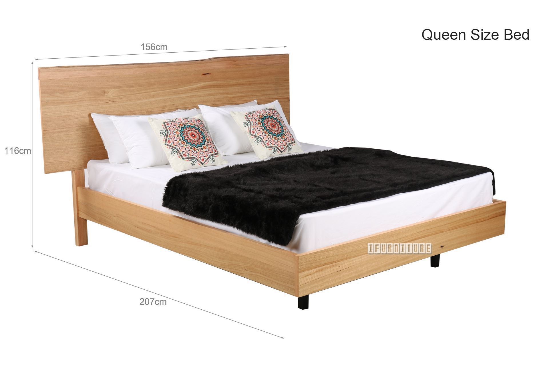BENDIGO Bed Frame in Queen Size (Live Edge Australian Messmate)