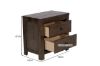Picture of HEMSWORTH 2-Drawer Solid Timber Bedside Table
