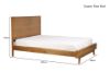 Picture of RETRO Oak Bed Frame in Queen/Super King Size (Maple Colour)
