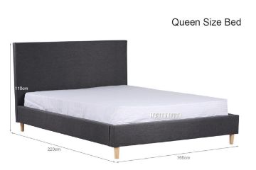 Picture of MADRID Fabric Bed Frame in King Single/Double/Queen/King Size
