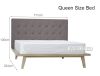 Picture of TUNDRA Bed Frame in Queen Size (European White Ash)