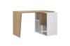 Picture of MOGANA 160 Swivel Writing Desk With Shelf (Natural Oak and White)