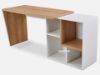 Picture of MOGANA 160 Swivel Writing Desk With Shelf (Natural Oak and White)