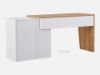 Picture of MOGANA 160 Swivel Writing Desk With Shelf (Natural Oak and White)