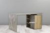 Picture of MORENA 140 1 Door Writing Desk With Shelf *Cement and Natural Oak