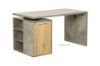 Picture of MORENA 140 1 Door Writing Desk With Shelf *Cement and Natural Oak