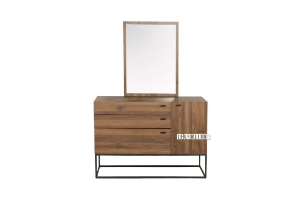 Picture of PARKER 3 DRW 1 DR Dressing Table with Mirror (Walnut)