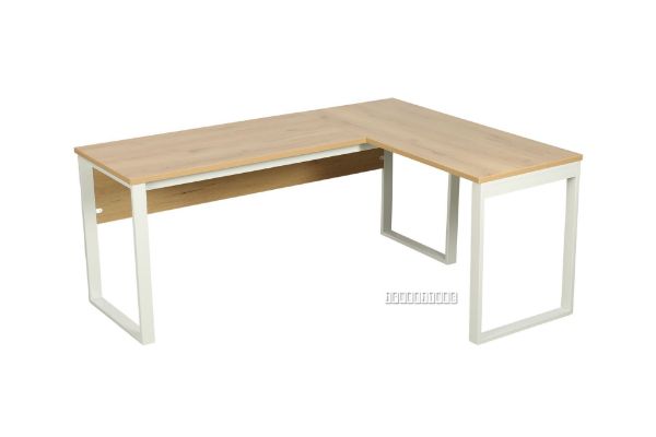 Picture of SOHO L-Shape Writing Desk *Natural Oak and White