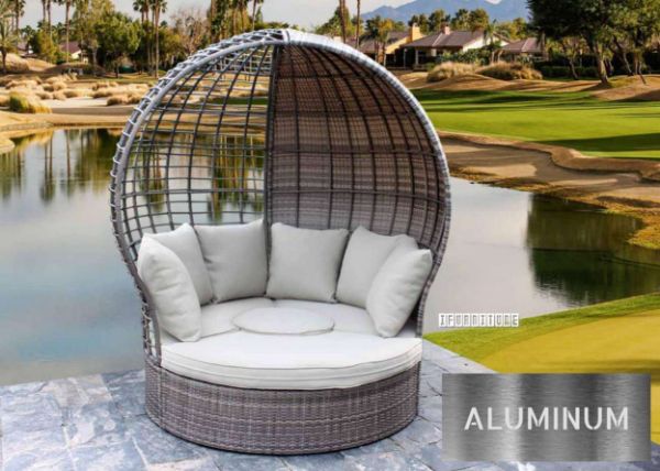 Picture of Halfmoon Aluminium Frame 5-piece outdoor set