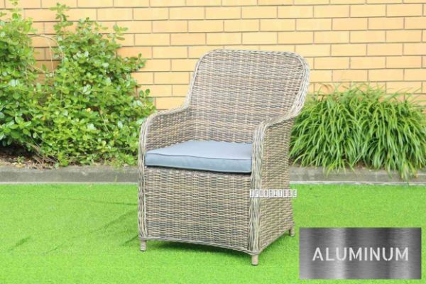 Picture of KAPSTADT ALUMINIUM FRAME Half-Round Wicker Dining Chair