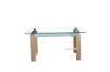 Picture of HORIZON 150 Glass Dining Table (Oak Veneer)