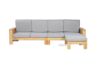 Picture of BOLEY Rubber Wood Sectional Sofa with Coffee Table (Beech and Grey)