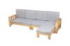 Picture of BOLEY Rubber Wood Sectional Sofa with Coffee Table *Beech and Grey