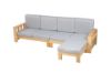 Picture of BOLEY Rubber Wood Sectional Sofa with Coffee Table (Beech and Grey)