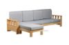 Picture of BOLEY Rubber Wood Sectional Sofa with Coffee Table (Beech and Grey)