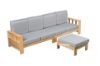 Picture of BOLEY Rubber Wood Sectional Sofa with Coffee Table (Beech and Grey)