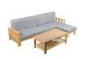 Picture of BOLEY Rubber Wood Sectional Sofa with Coffee Table (Beech and Grey)