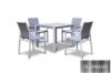 Picture of CARDIFF 90 5PC Aluminum Square Dining Set (White and Grey)