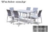 Picture of CARDIFF 160 Aluminum Dining Table *White and Grey