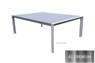 Picture of CARDIFF 220x150 Aluminum Dining Table (White and Grey)
