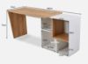 Picture of MOGANA 160 Swivel Writing Desk With Shelf (Natural Oak and White)