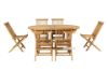 Picture of BALI Outdoor Solid Teak Wood Oval 160-240 Extension Dining Set (7PC/9PC)