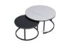 Picture of LOUISE Round Sintered Stone Nesting Coffee Table *Black and White