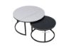 Picture of LOUISE Round Sintered Stone Nesting Coffee Table *Black and White