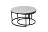 Picture of LOUISE Round Sintered Stone Nesting Coffee Table *Black and White