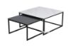 Picture of LOUISE Square Sintered Stone Nesting Coffee Table *Black and White