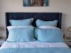 Picture of ELY Velvet Bed Frame (Blue) - Queen