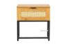 Picture of SAILOR 1-Drawer Bedside Table with Rattan (Oak Colour)