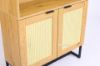 Picture of SAILOR 2-Door Bookshelf with Rattan (Oak Colour)