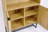 Picture of SAILOR 2-Door Bookshelf with Rattan (Oak Colour)