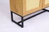 Picture of SAILOR 2-Door Bookshelf with Rattan (Oak Colour)