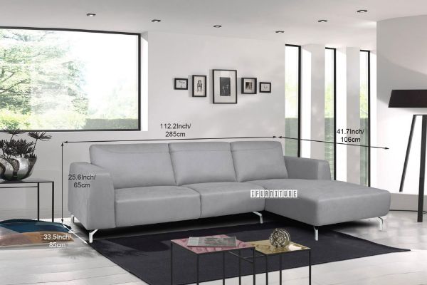 Picture of LINCOLN Fabric Sectional Sofa (Light Grey)