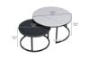 Picture of LOUISE Round Sintered Stone Nesting Coffee Table *Black and White