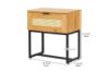 Picture of SAILOR 1-Drawer Bedside Table with Rattan (Oak Colour)