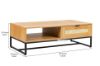 Picture of SAILOR 120 1 DRW Coffee Table with Rattan (Oak Colour)