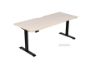 Picture of UP1 150/160/180 Height Adjustable Straight Desk (Oak Top with Black Legs)