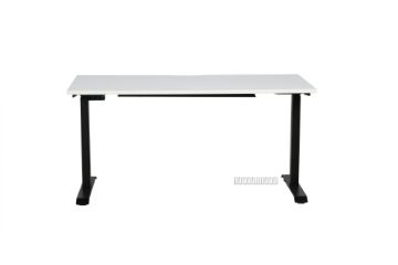 Picture of UP1 Adjustable Height Straight Desk (White Top Black Base) - 605-1245mm (180 Top)